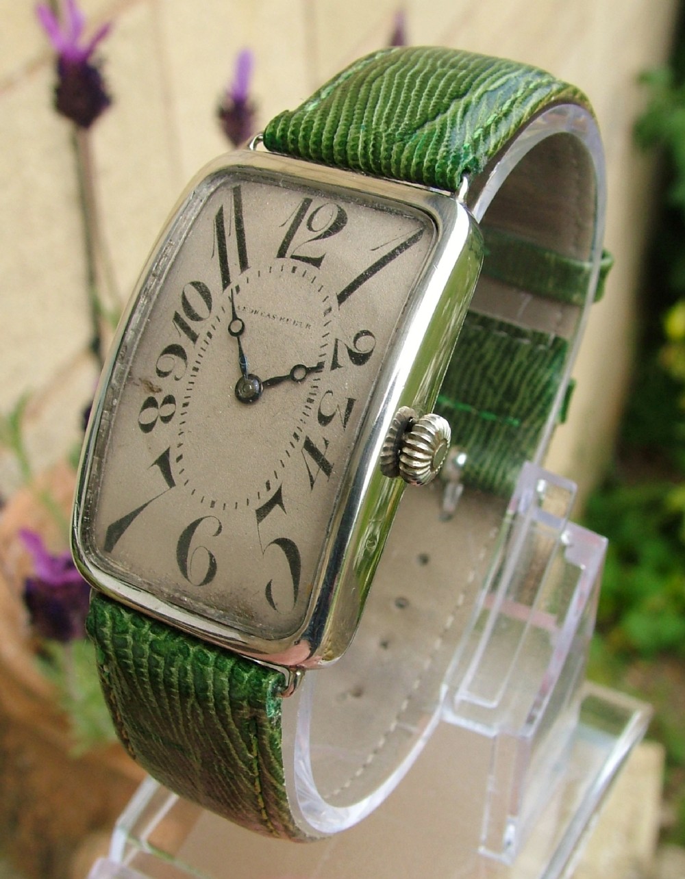 Gents silver Art Deco Stauffer Andreas Huber watch