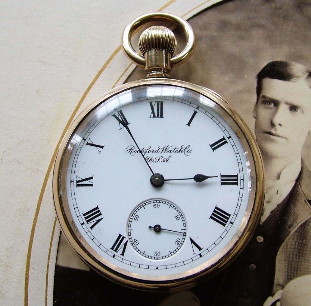 An antique 1907 Rockford pocket watch