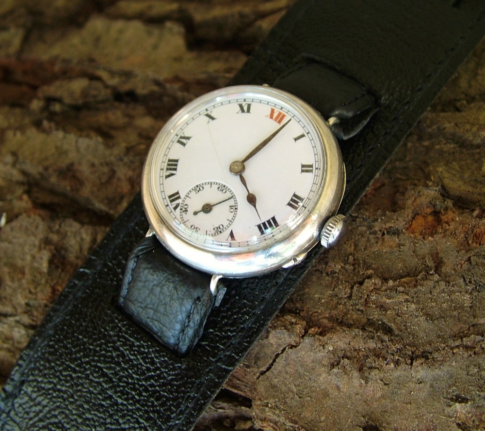 A gents 1920s Baume & Co silver wrist watch