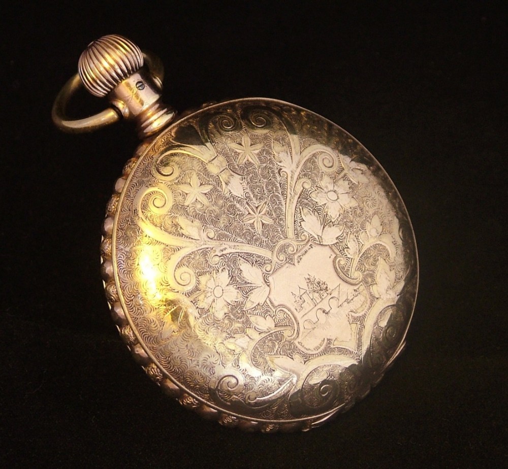 Antique Waltham Sterling full hunter pocket watch