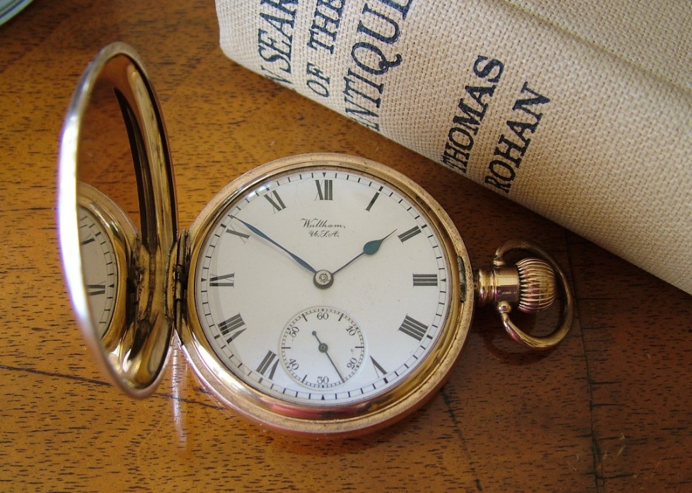 Antique Waltham Traveler full hunter pocket watch