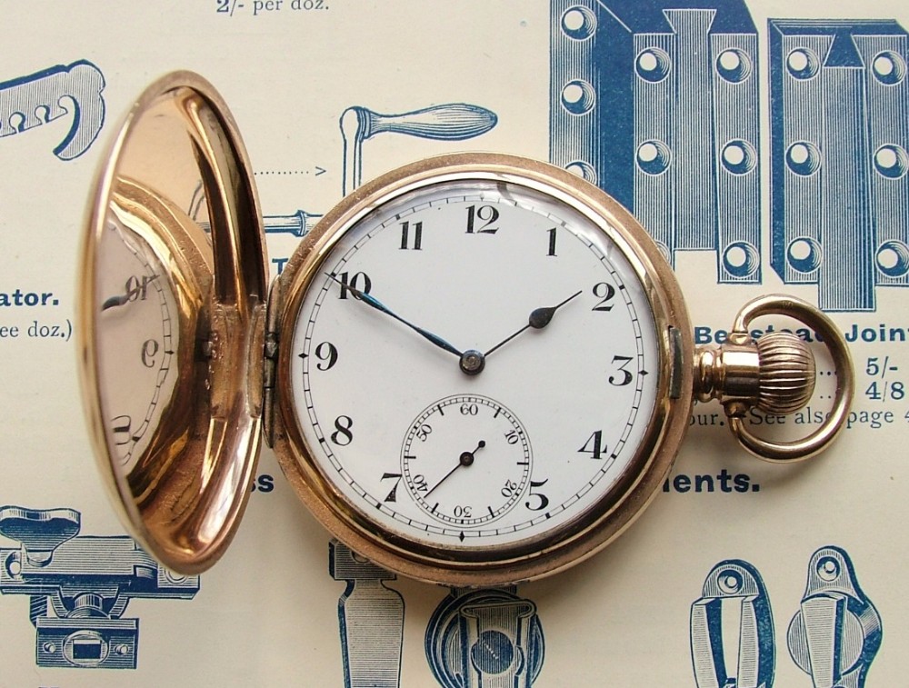 1920s Swiss full hunter pocket watch