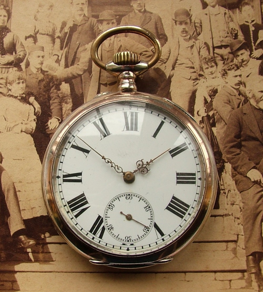 Antique high grade Swiss silver pocket watch