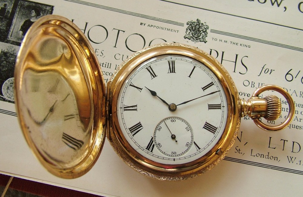 An antique Elgin full hunter pocket watch, 1897