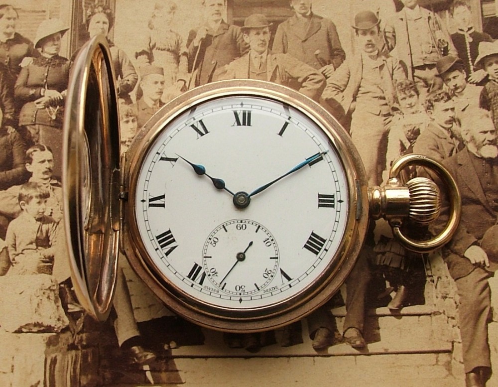 A 1920s Advance half hunter pocket watch