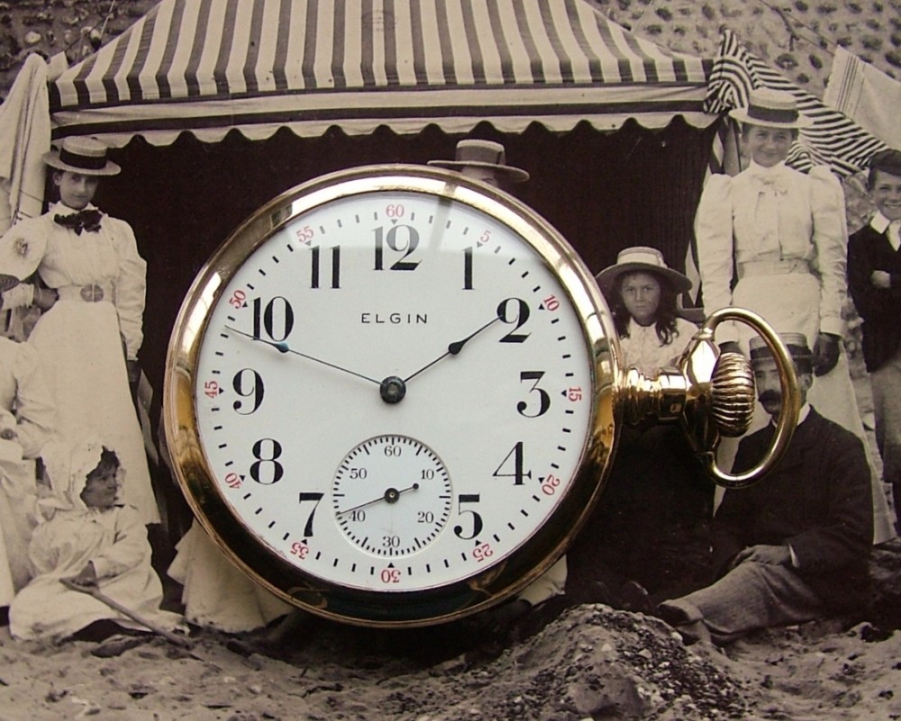 Antique 1903 Elgin stem winding pocket watch