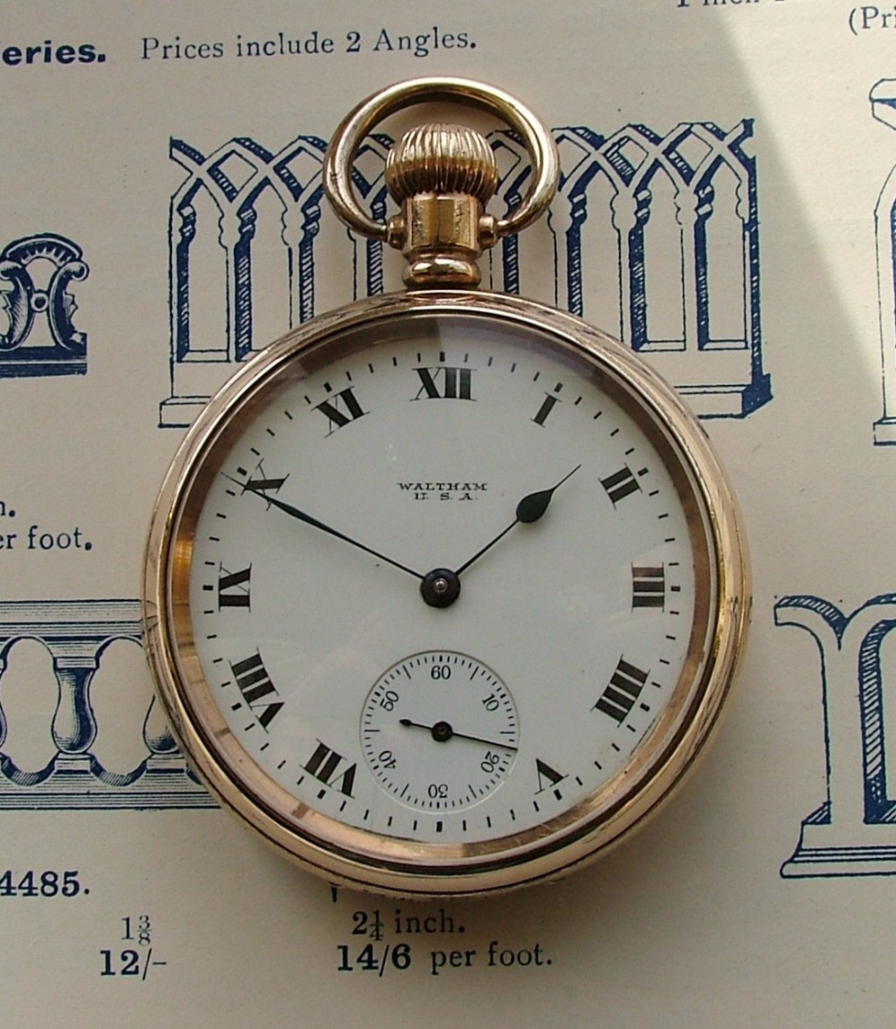 Antique Waltham stem winding pocket watch
