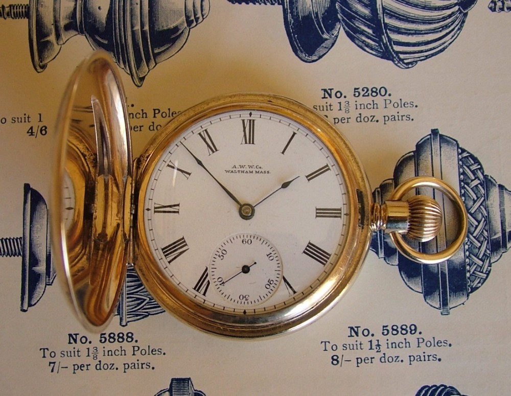 Antique 1907 Waltham full hunter pocket watch