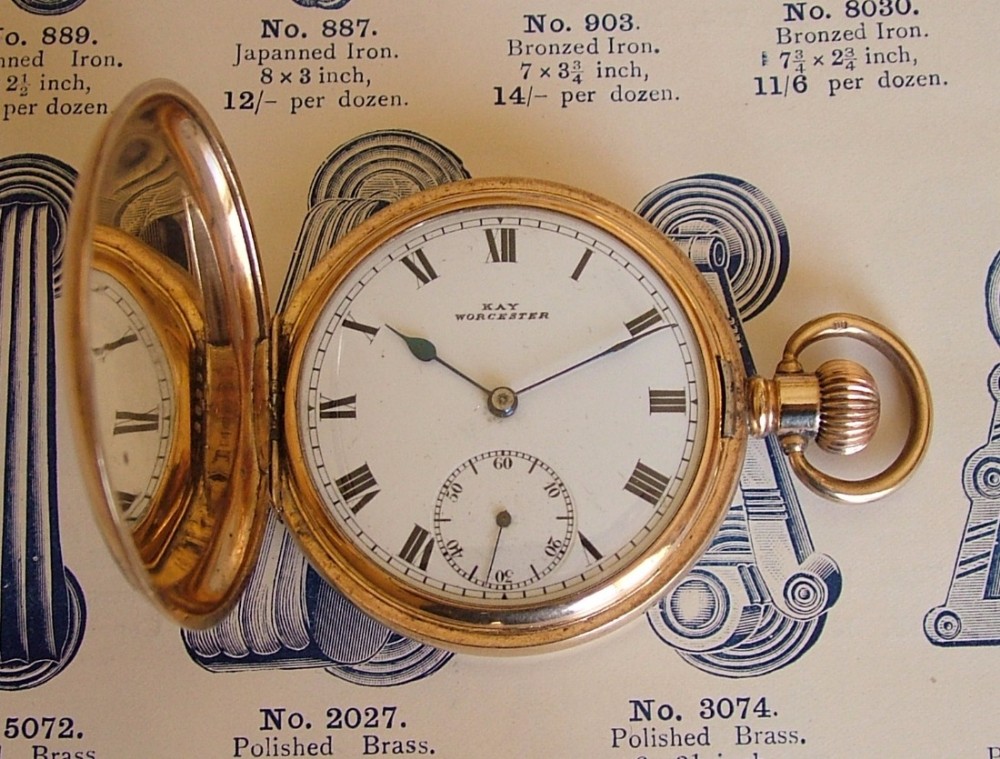 Antique Kay Worcester full hunter pocket watch
