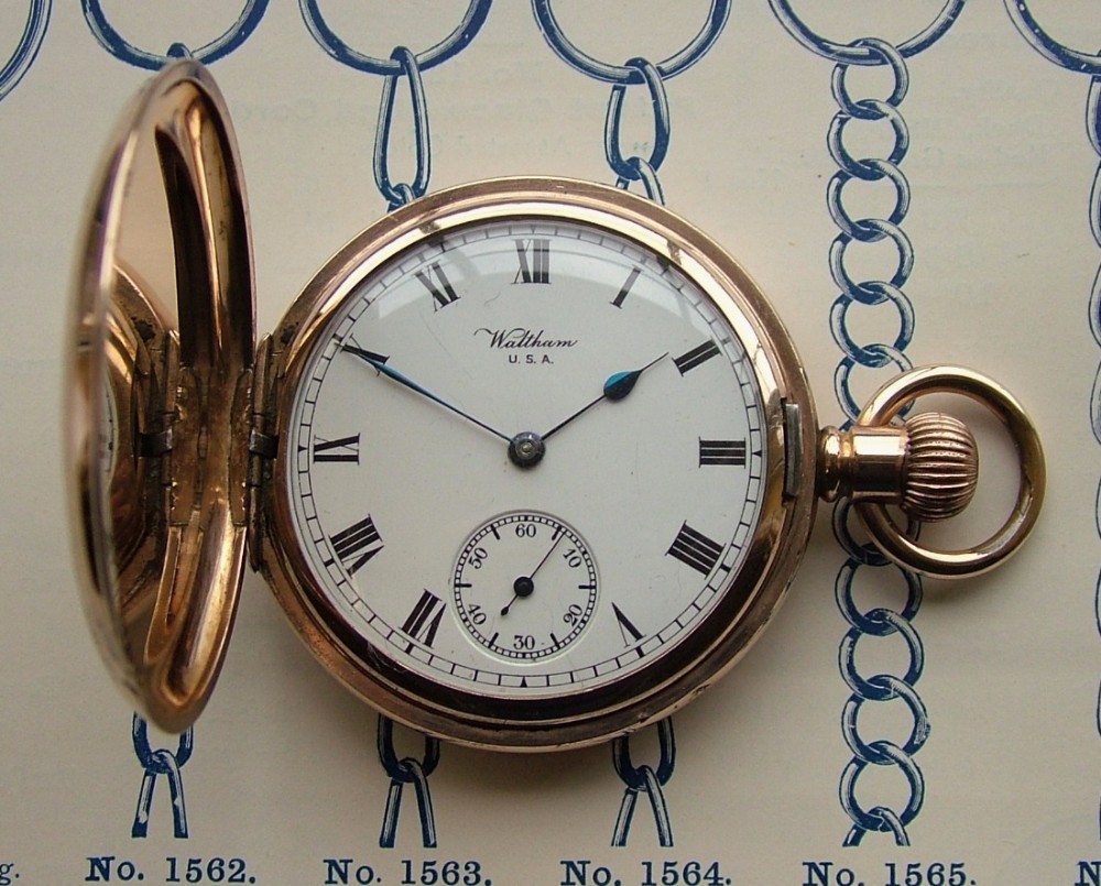 Antique 1914 Waltham Traveler full hunter pocket watch