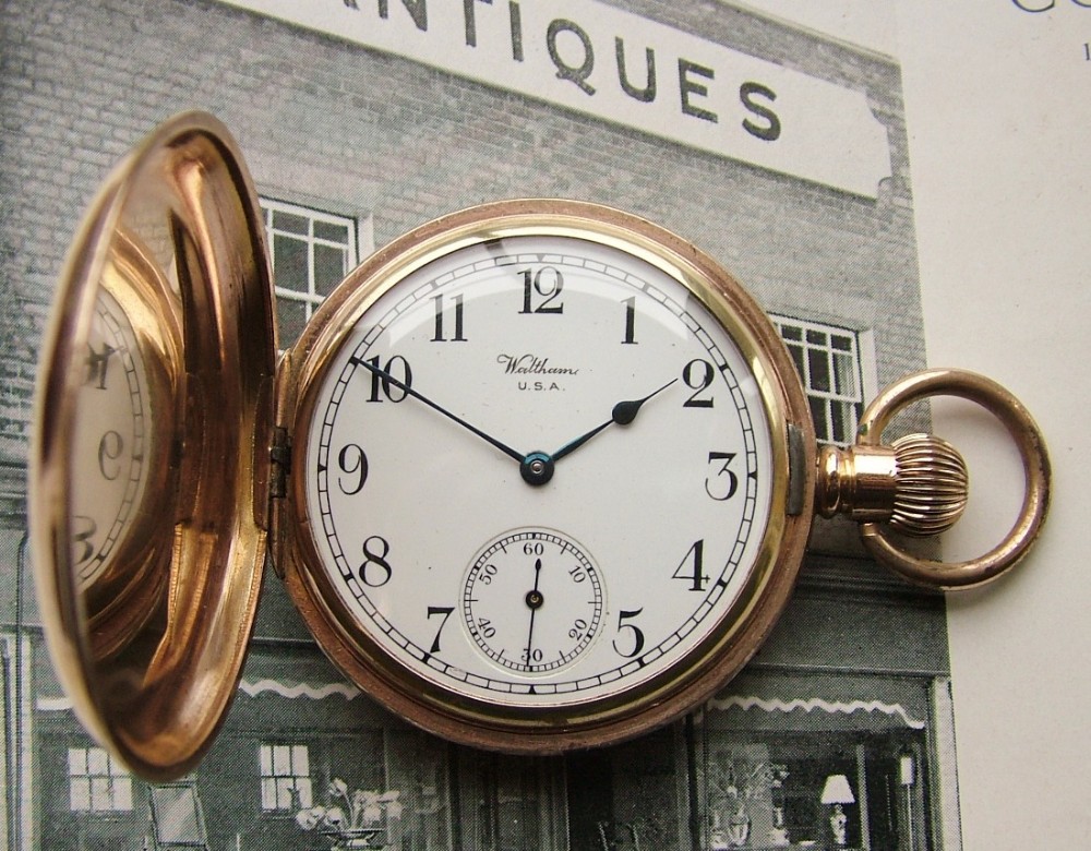 A 1930s Waltham Traveler full hunter pocket watch