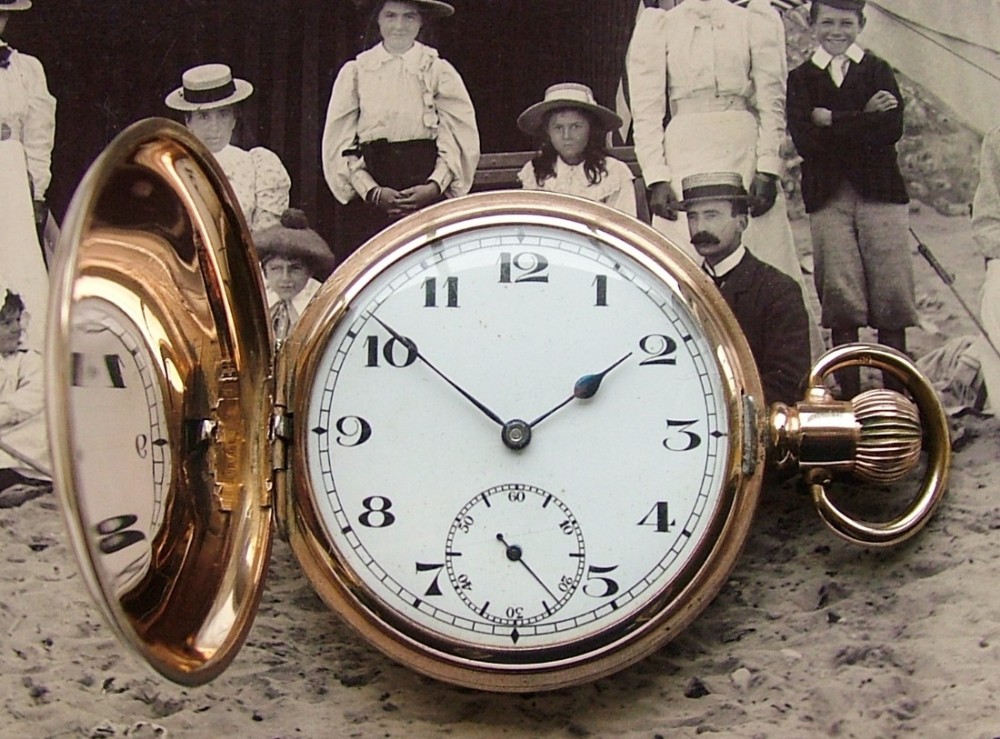 A 1920s Record full hunter pocket watch