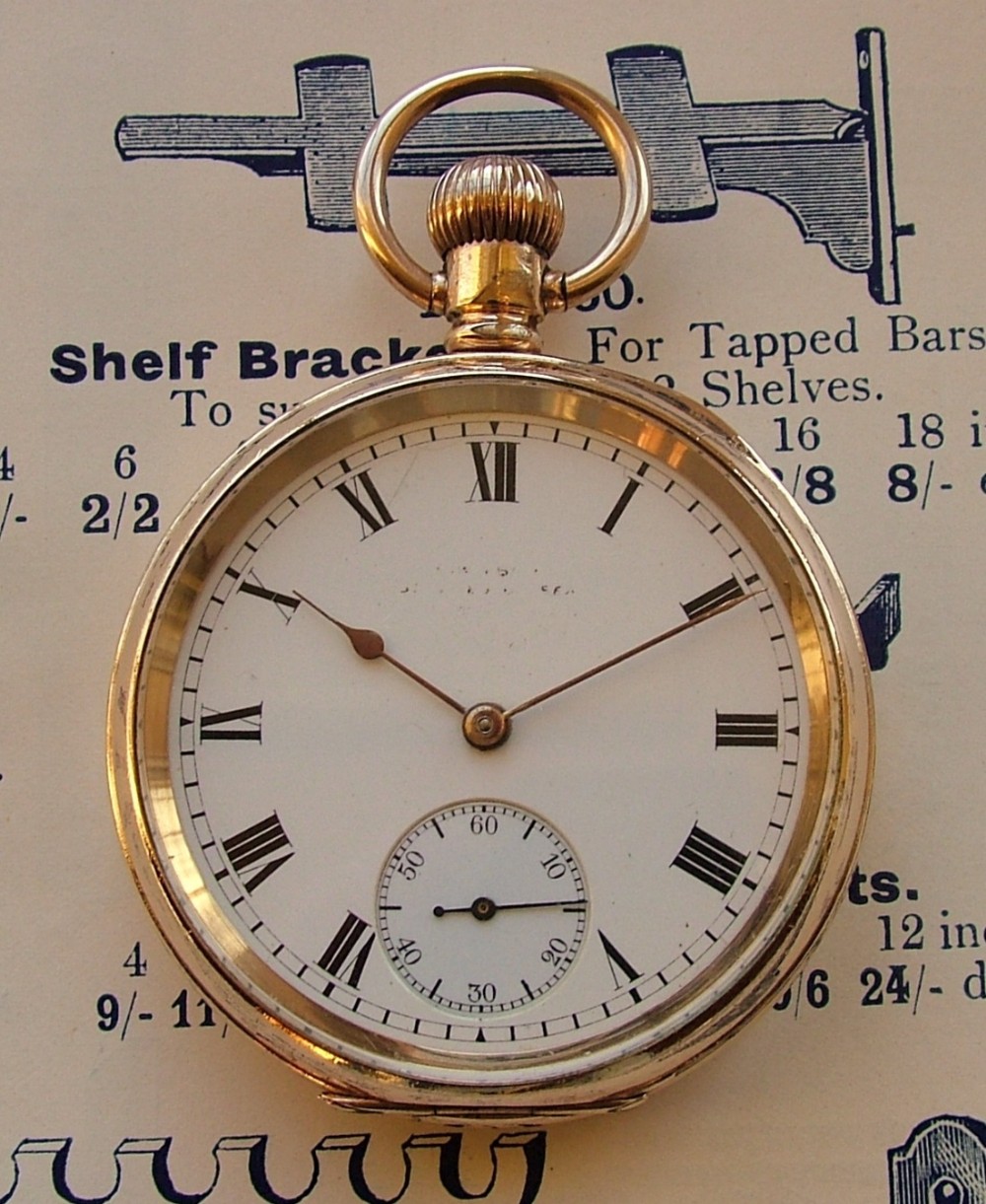 An antique 1908 Waltham Traveler pocket watch