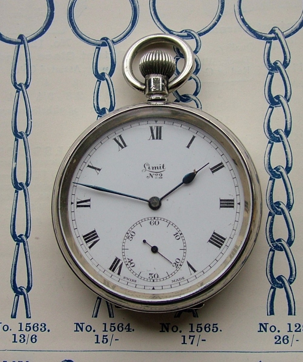 A vintage 1920s Limit No 2 pocket watch