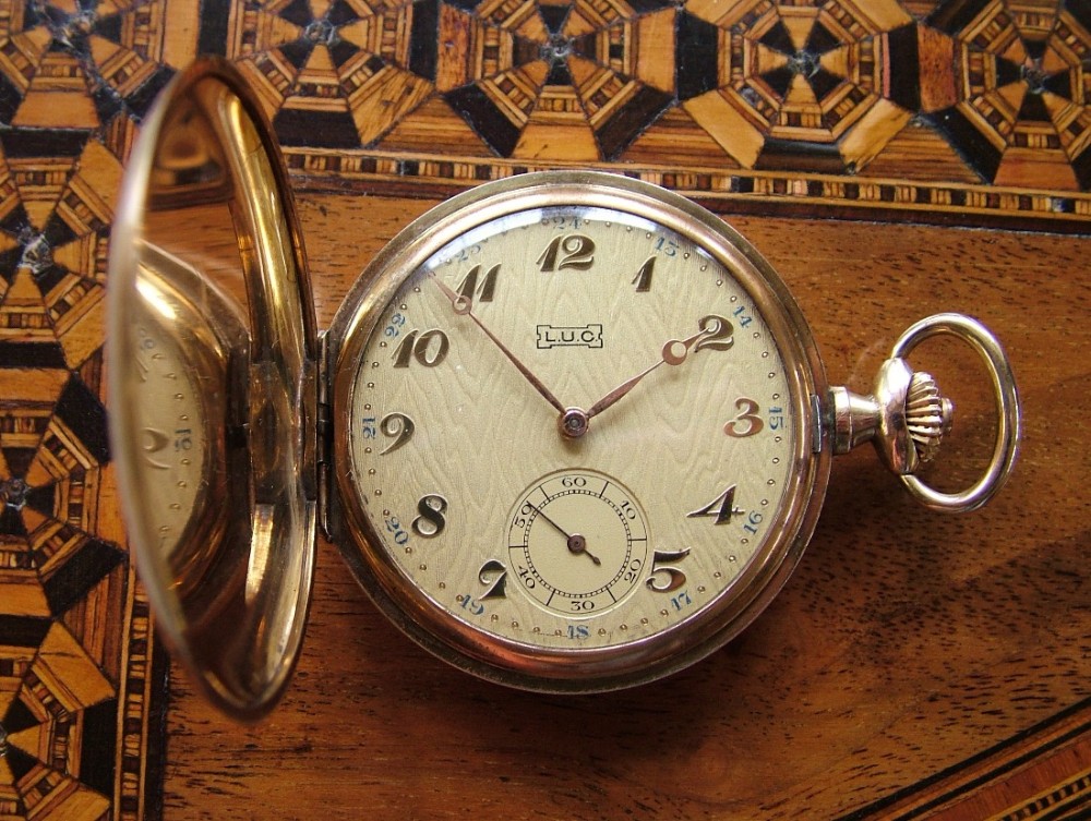 Antique hunter pocket watch, Louis-Ulysse Chopard