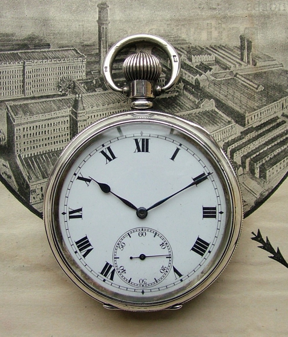 A 1918 silver Hexameter pocket watch