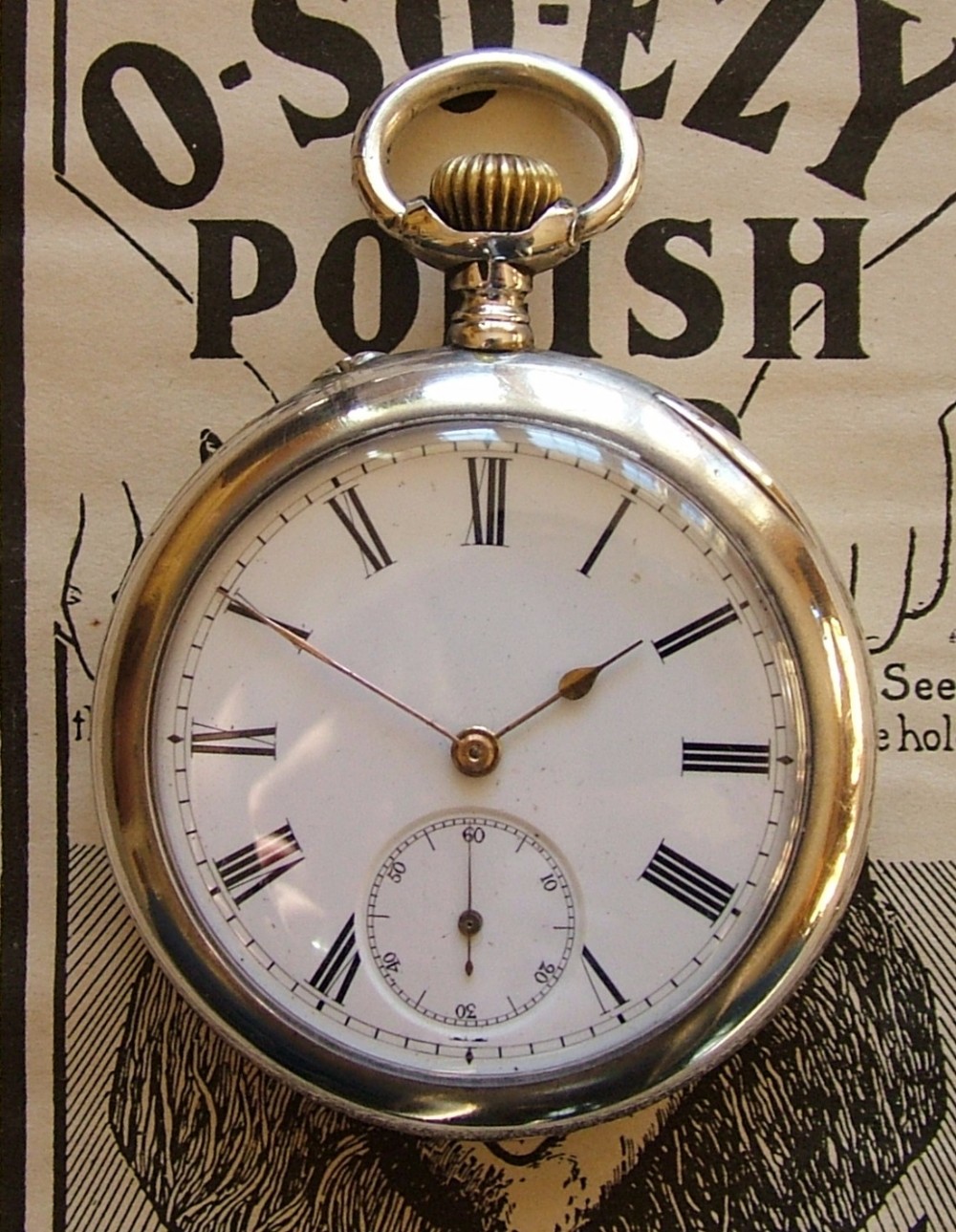 An antique Swiss silver pocket watch