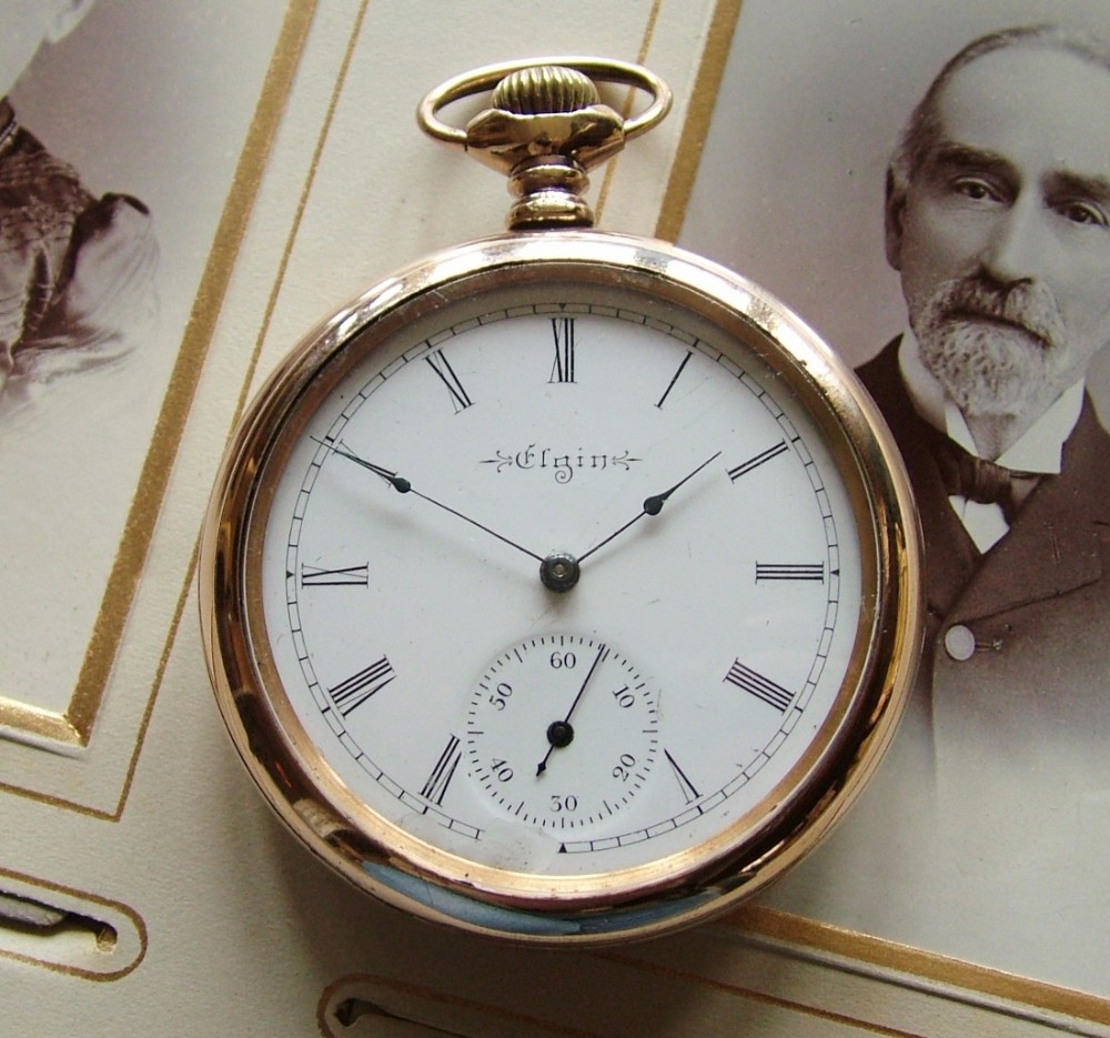 An antique Elgin pocket watch, 1900