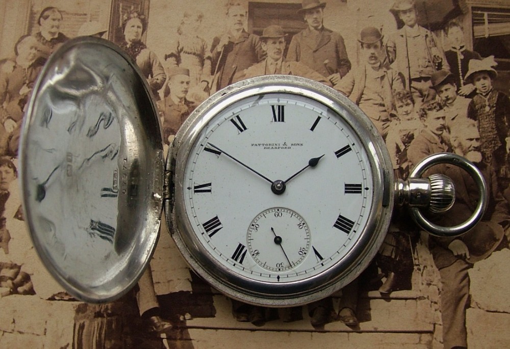 An antique silver Waltham full hunter pocket watch
