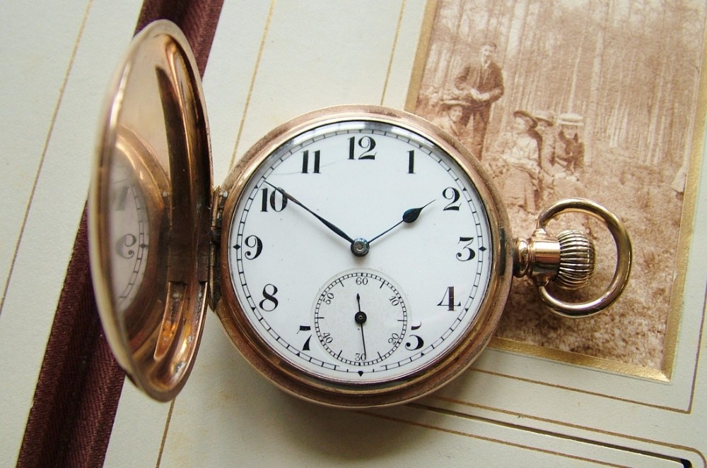 A gents 1920s Erlim full hunter pocket watch