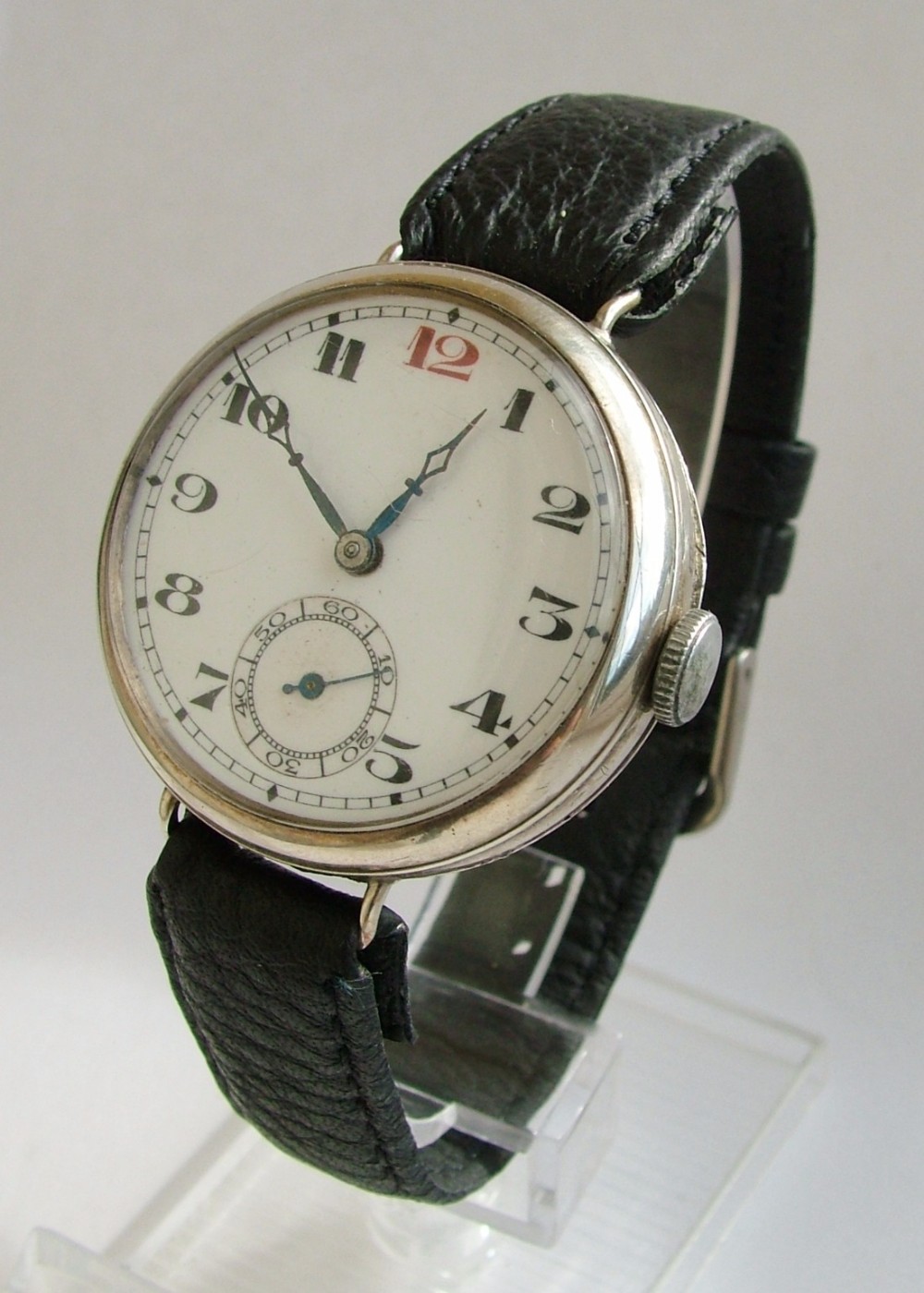 A gents 1924 Marvin silver trench watch