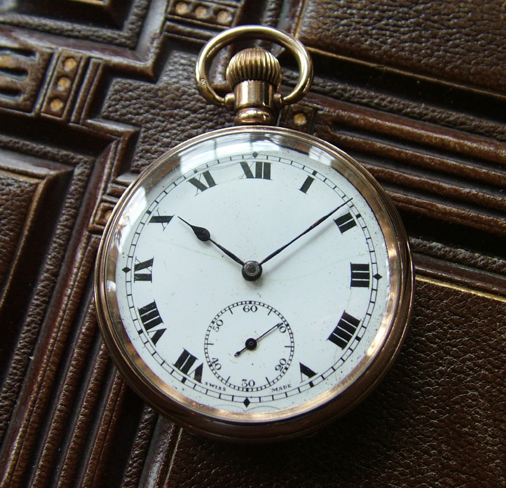 1920s gold plated pocket watch