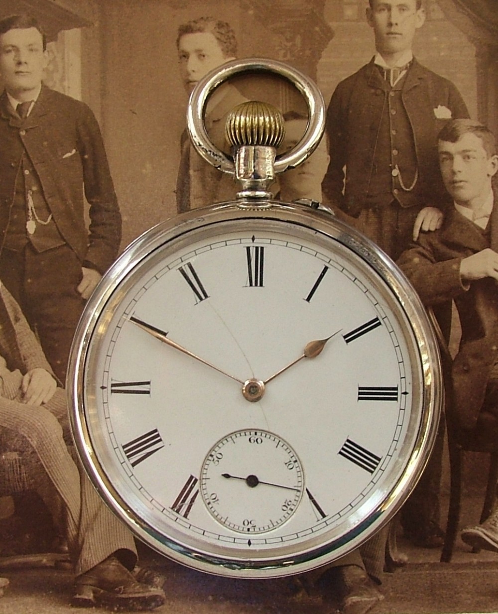 Antique 1890s Swiss silver pocket watch