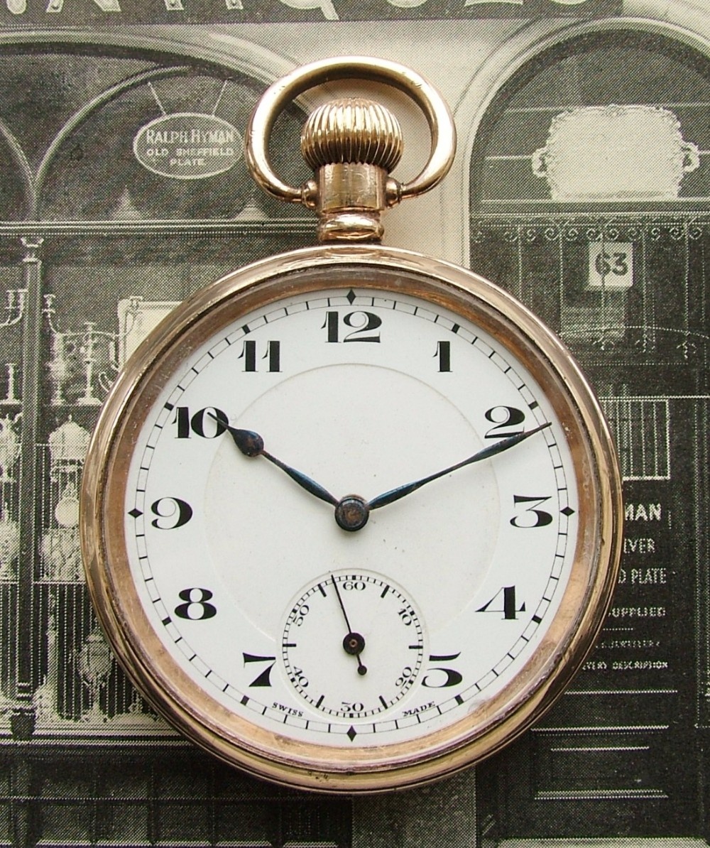 A 1920s Herald stem winding pocket watch.