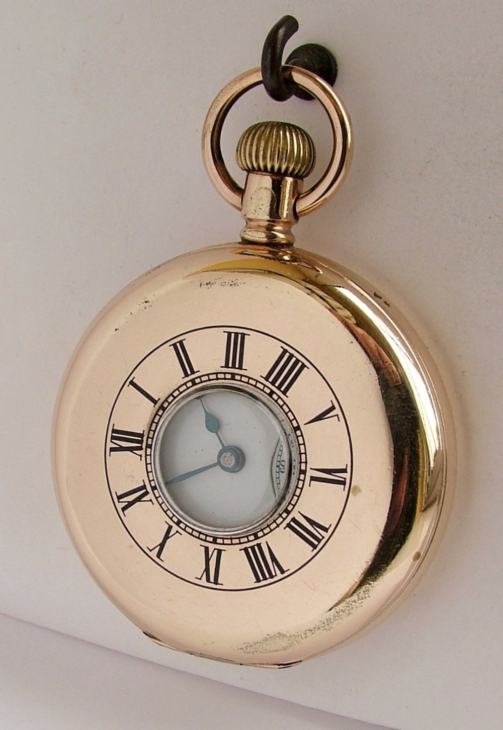 Antique 1902 Waltham Riverside half hunter pocket watch.