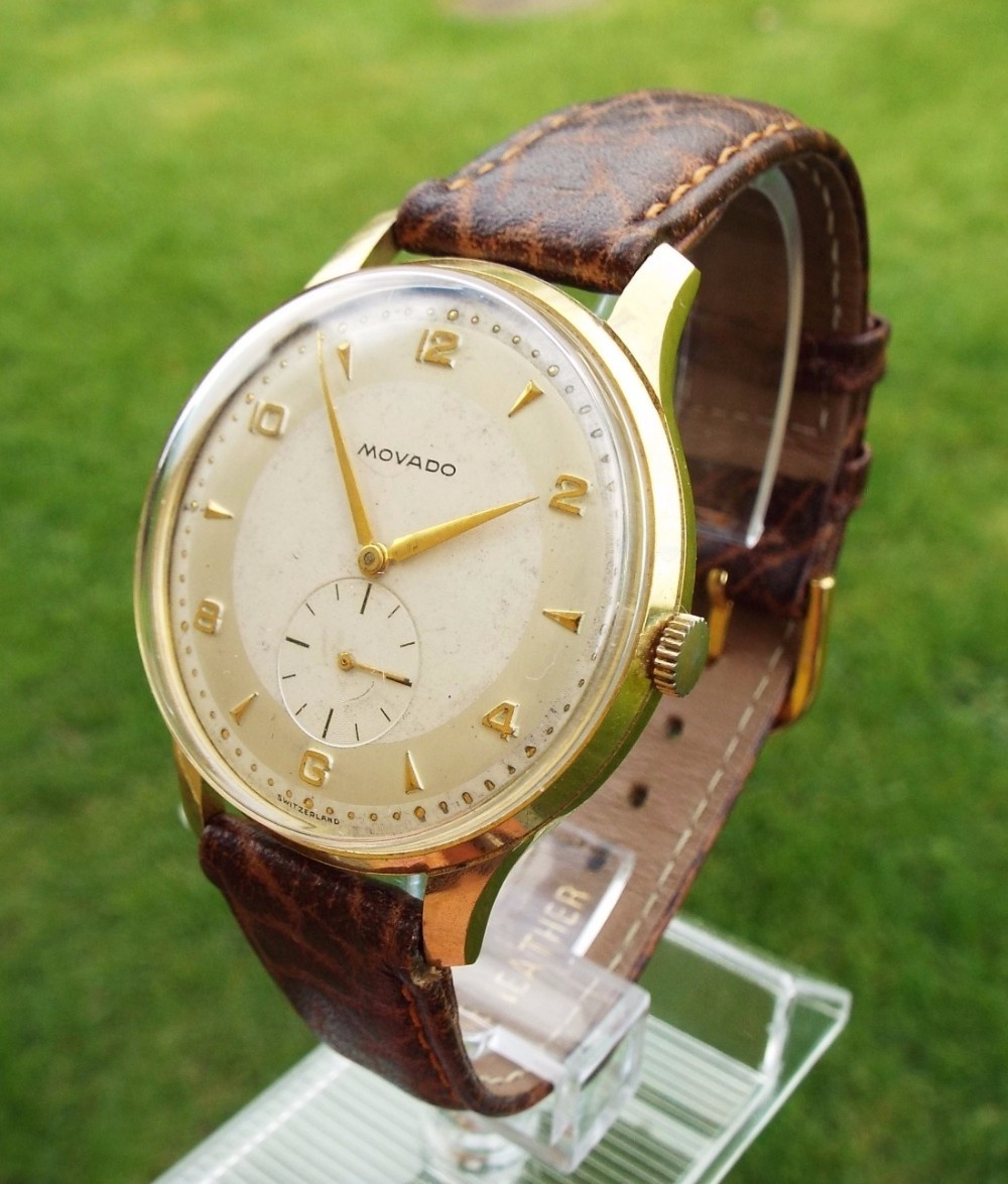 A gents 1950s oversized Movado wrist watch