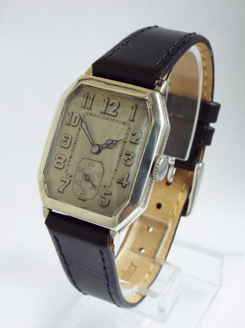 Gents silver Art Deco wrist watch by Rotary, 1929