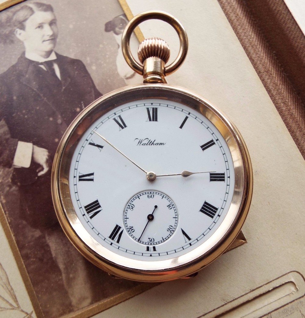 An antique Waltham Bond Street pocket watch, 1906