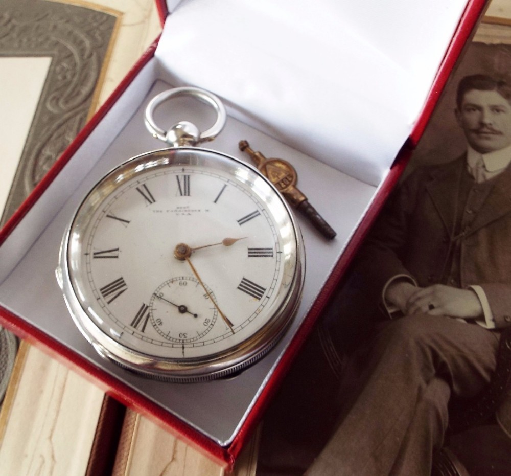 Antique Waltham private label pocket watch, 1891