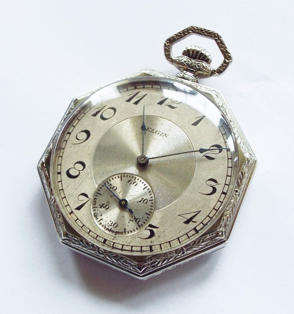 A 1925 Elgin pocket watch with a superb case