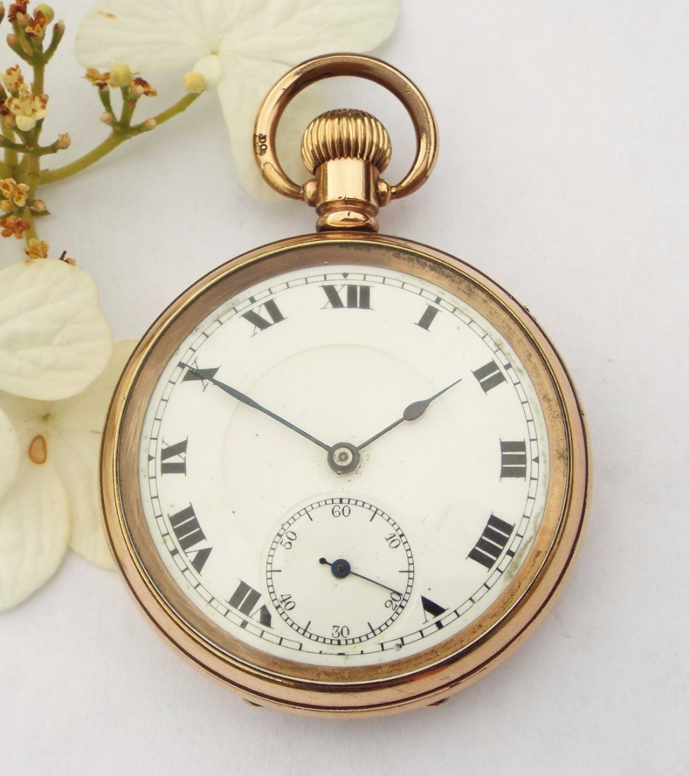 A 1920s Swiss open faced pocket watch