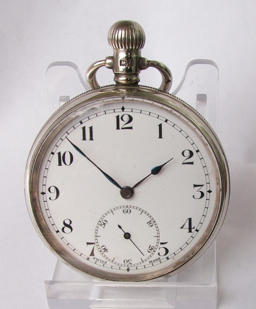 A 1920s silver Syren pocket watch