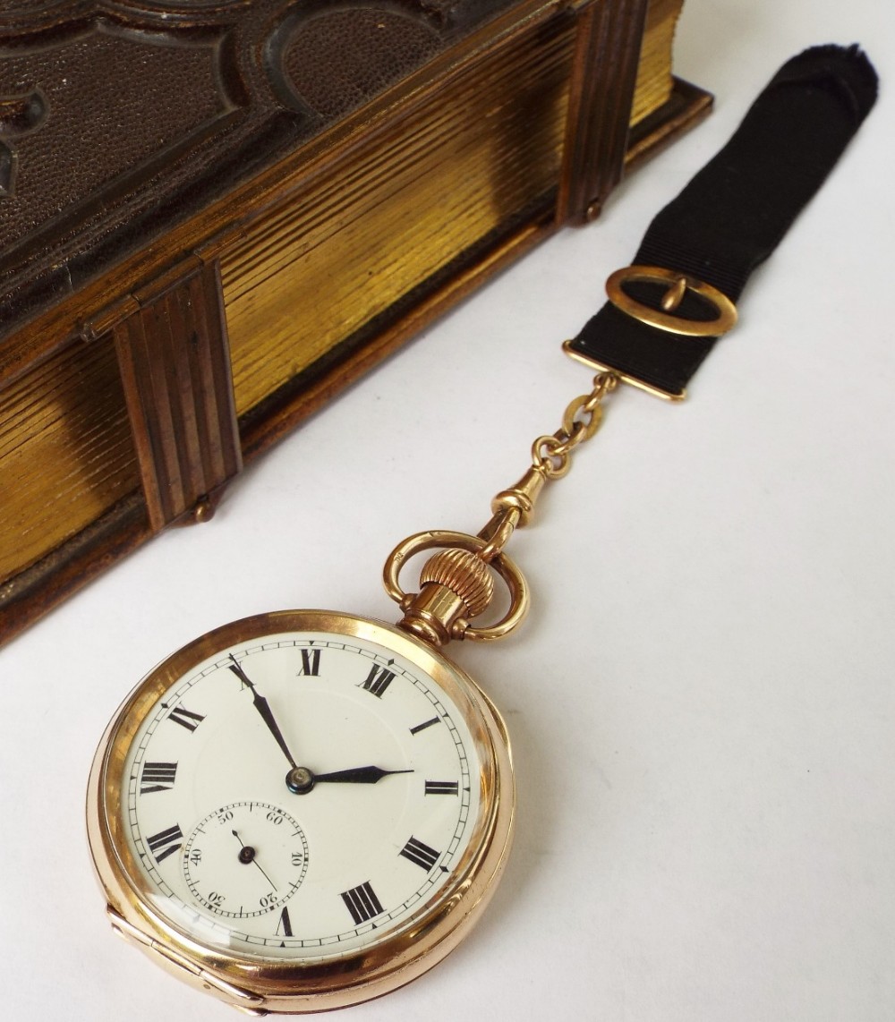 1920s Minerva stem winding pocket watch & albert
