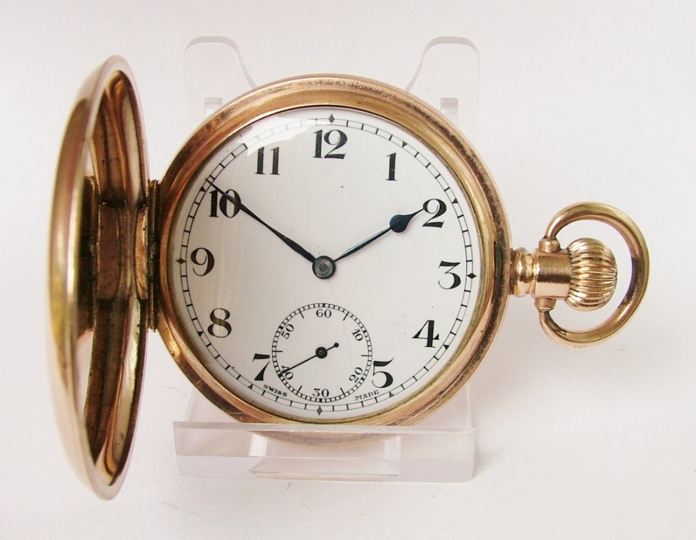 A 1920s Record full hunter pocket watch