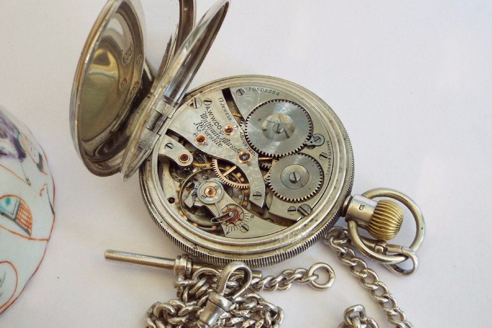 1901 silver Waltham Riverside pocket watch & chain View IV