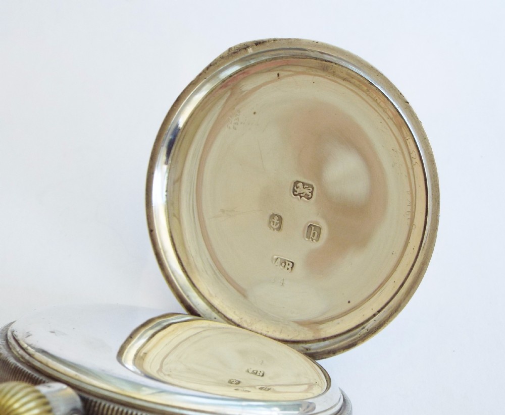 1901 silver Waltham Riverside pocket watch & chain View VI