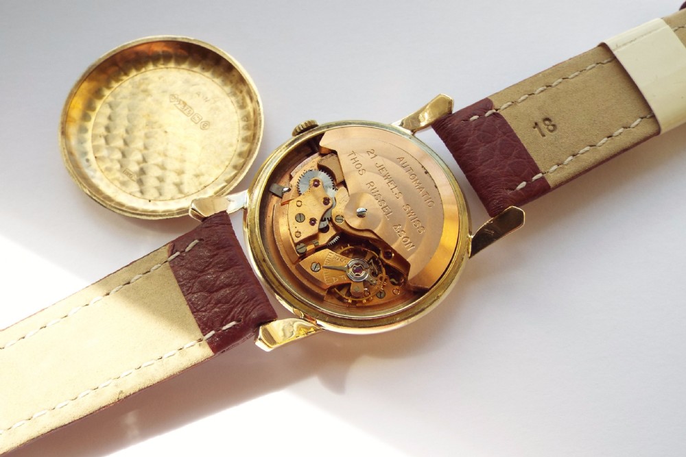 Gents 9 carat gold Thomas Russell wrist watch, 1953 View IV