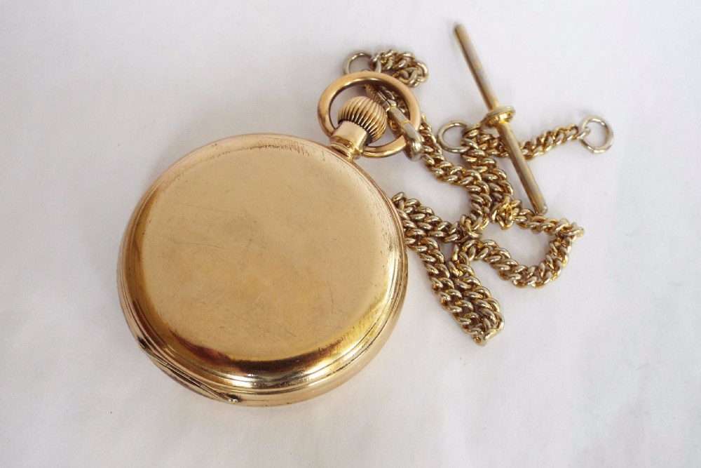 Thomas Russell gold plated pocket watch and chain View III
