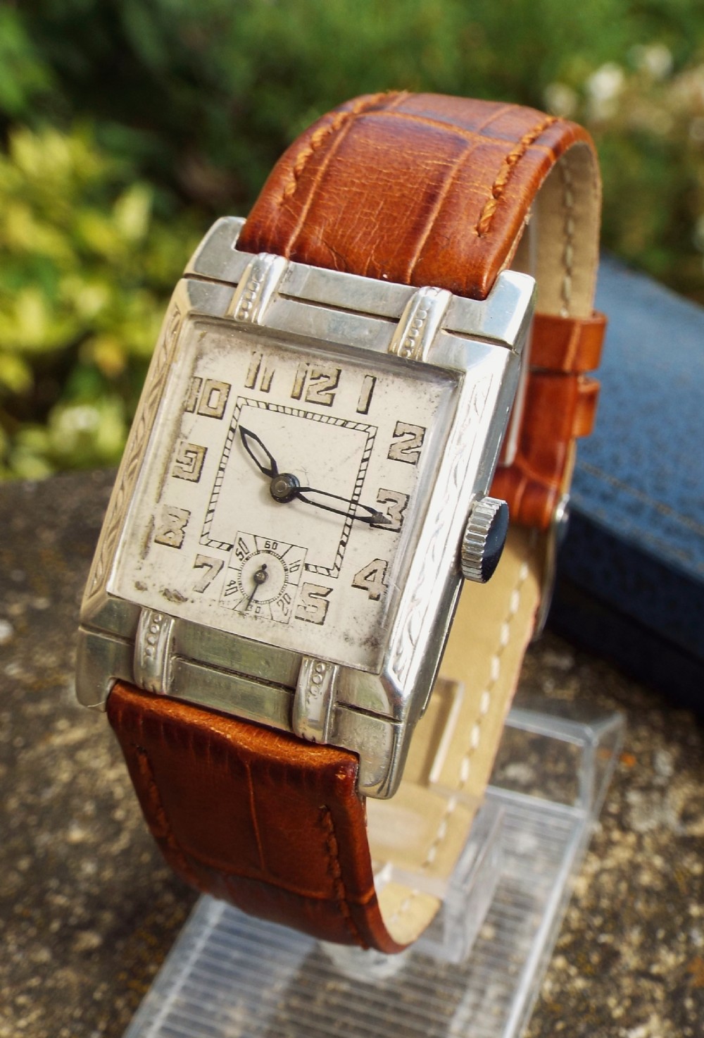 Gents 1930s silver Sleda Art Deco wrist watch
