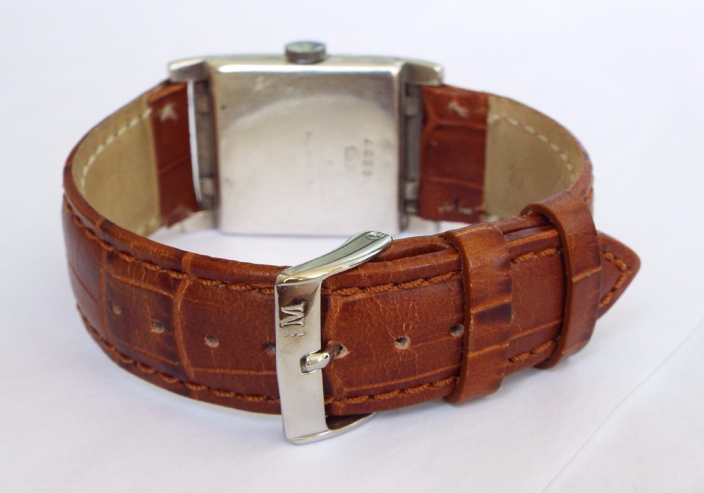 Gents 1930s silver Sleda Art Deco wrist watch View IV