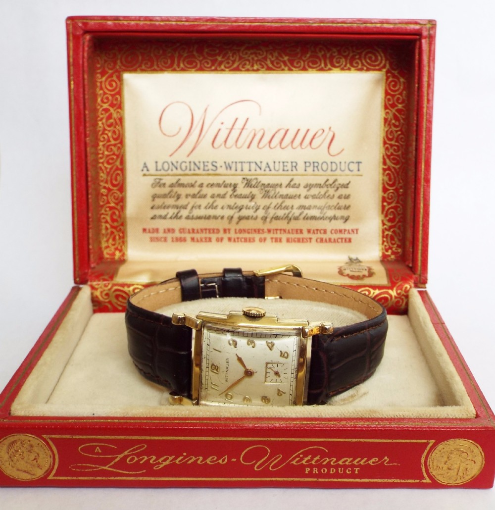 A gents 1950s Wittnauer wrist watch with box