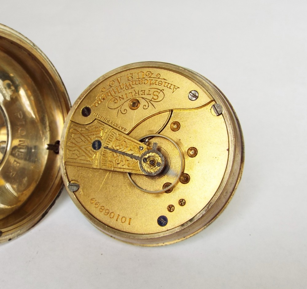 Antique Waltham ‘Sterling’ silver pocket watch View V