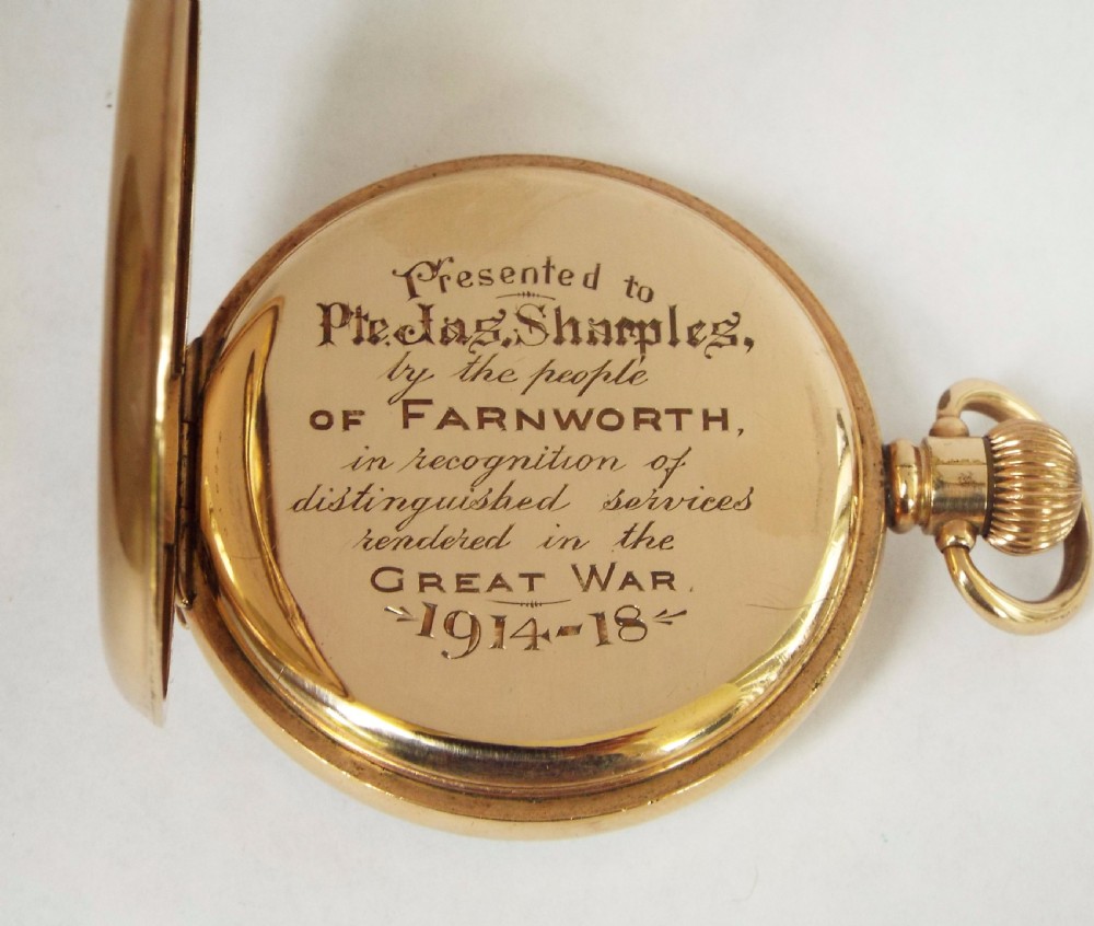 Great War Waltham pocket watch with history View III