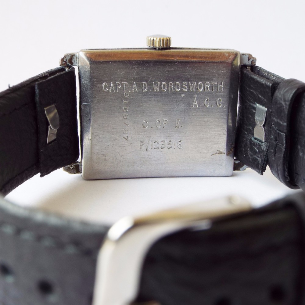 Gents 1938 Zenith wrist watch, military history View V