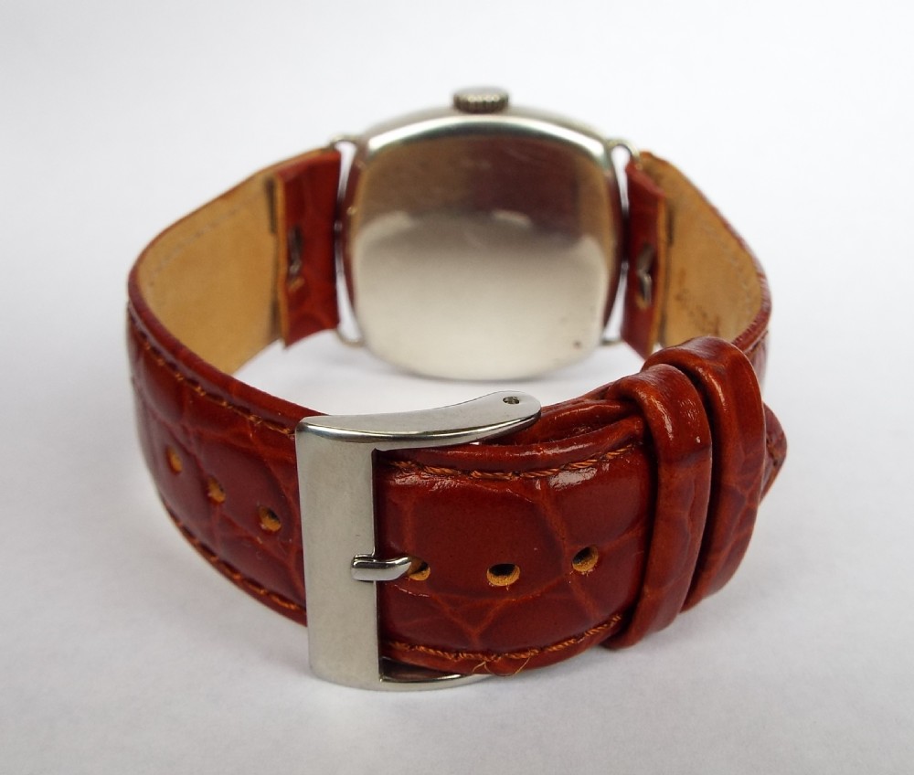 Gents silver Cyma wrist watch, 1924 View V