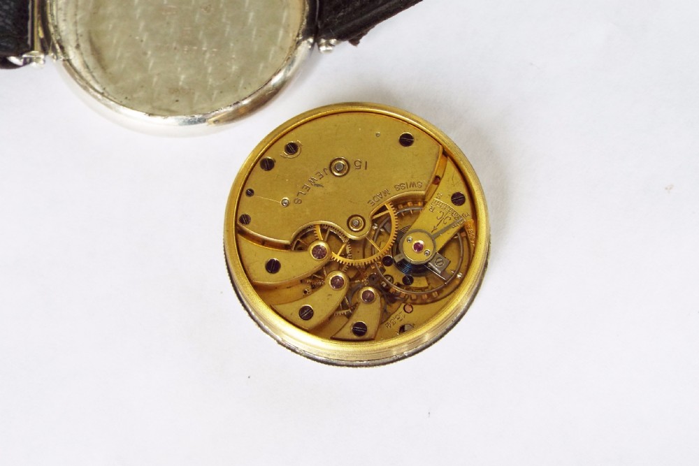 A gents 1932 silver Longines wrist watch View III